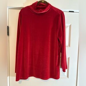 Red Velvet Long Sleeve Turtleneck